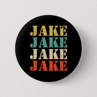 Mens Jake Retro Names Vintage Style Personalized 6 Cm Round Badge