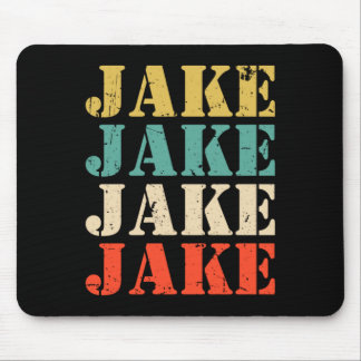 Mens Jake Retro Names Vintage Style Personalized Mouse Pad