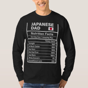 Mens Japanese Dad Nutrition Facts Father's Day Nat T-Shirt