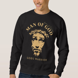 Mens Jesus Christ Christian Religious Man Of God Sweatshirt