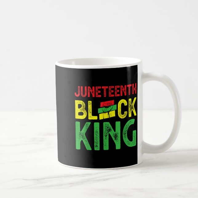 Mens juneteenth black king emancipation day coffee mug (Right)