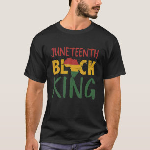 Mens Juneteenth Black King In African Flag Colours T-Shirt