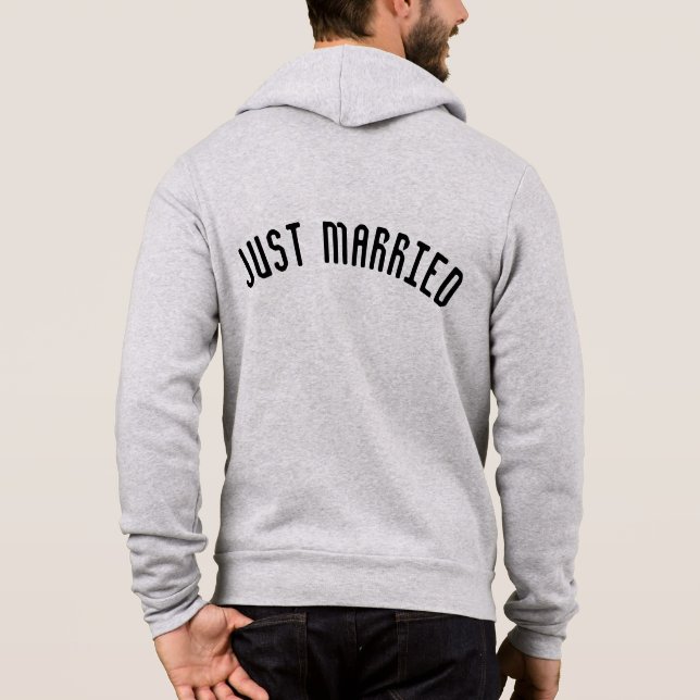 Men's Just Married Hoodie (Back)