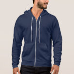 Mens Just Married Hoodie<br><div class="desc">American Apparel soft zip hoodie for the groom to relax in, shown in navy blue and has Just Married text on the back. Customise this item or buy as is.</div>
