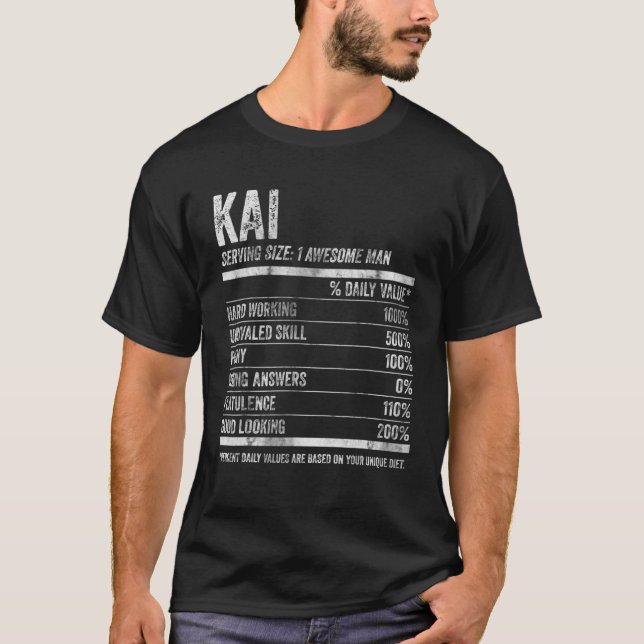 Mens Kai Nutrition Personalised Name Funny Name Fa T-Shirt (Front)