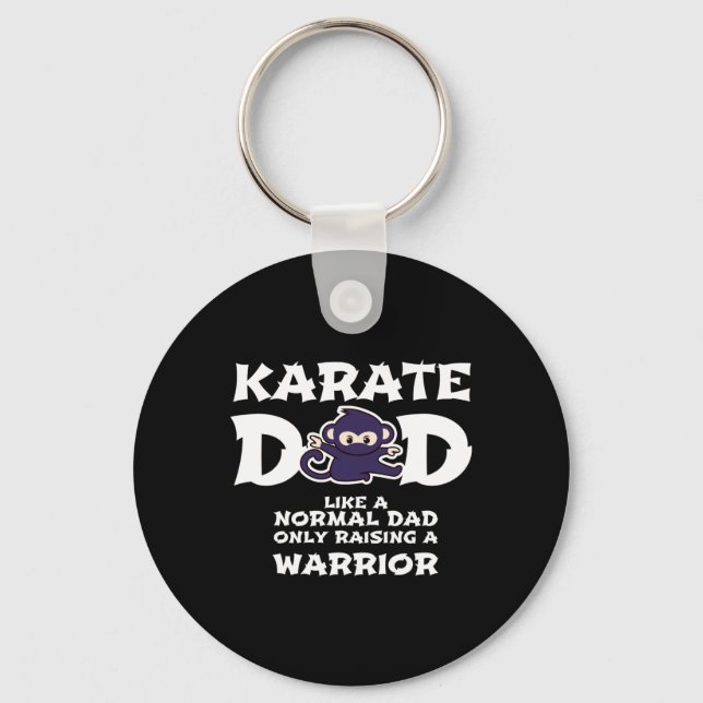 Mens Karate Dad Like A Normal Dad ... Warrior Funn Key Ring (Front)