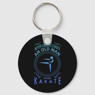Mens Karate Graphic - Never Underestimate An Old M Key Ring