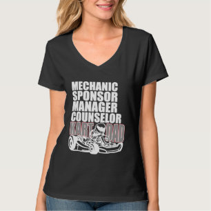 Mens Karting Dad Mechanic Sponsor Manager Counselo T-Shirt