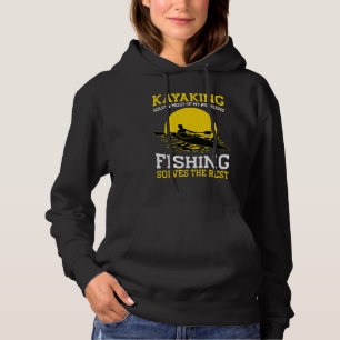 Mens Kayaking Canoeing Kayak Angler Fishing Hoodie
