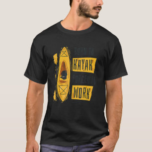 Mens Kayaking Canoeing Kayak Angler Fishing T-Shirt