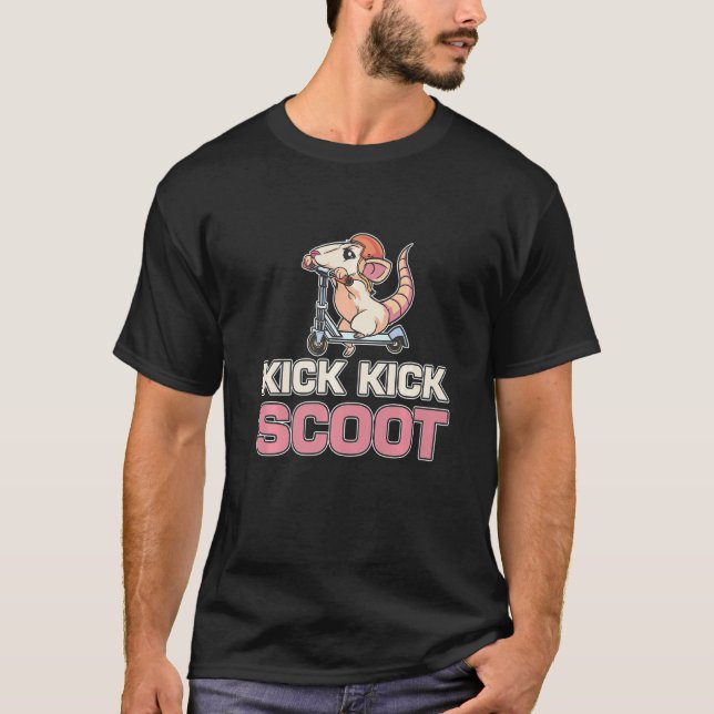 Mens Kick Kick Scoot Scooter Tricks Stunts Riding  T-Shirt (Front)