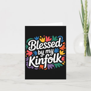 Mens kinfolk relatives heritage kin group family card