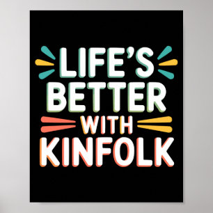 Mens kinfolk relatives heritage kin group family poster