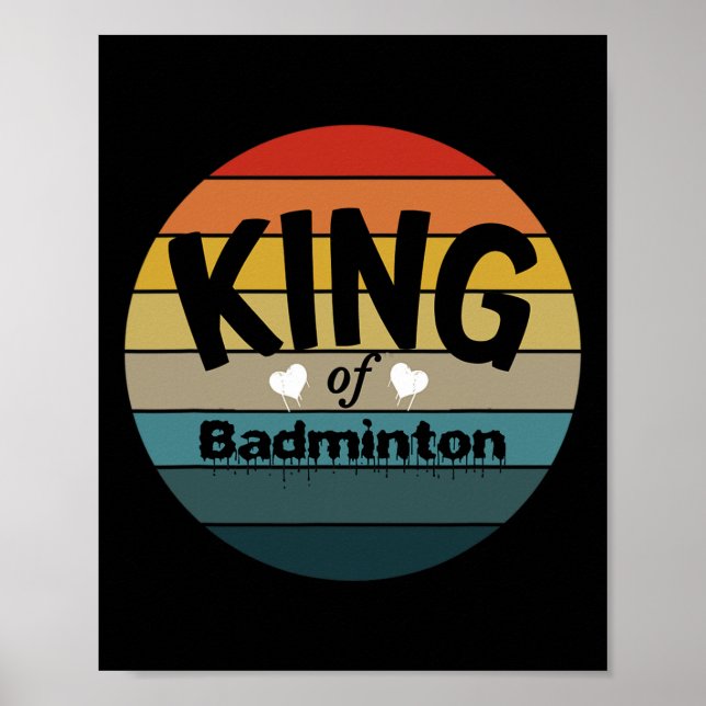 Mens King Of Dminton  Poster (Front)