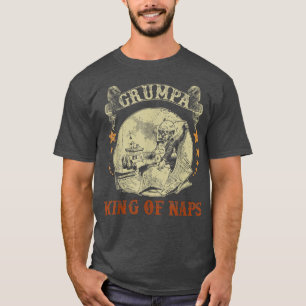 Mens King Of Naps Grumpa Sleeping Napping Grandpa T-Shirt
