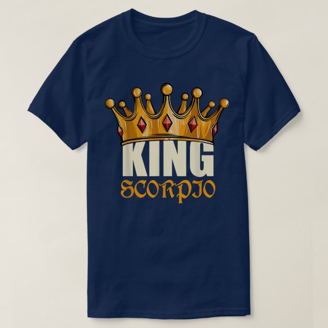 Mens King Scorpio Zodiac Birthday Horoscope Astrol T-Shirt (Design Front)
