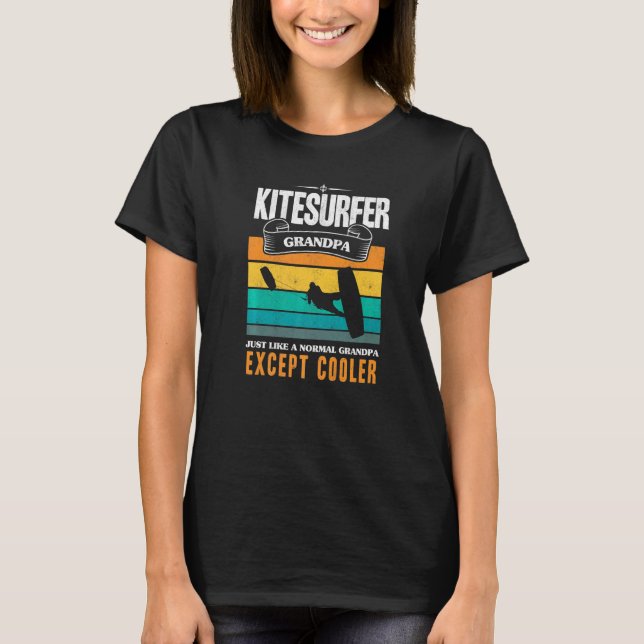 Mens Kitesurfing Grandpa Kiteboarder Grandfather K T-Shirt (Front)