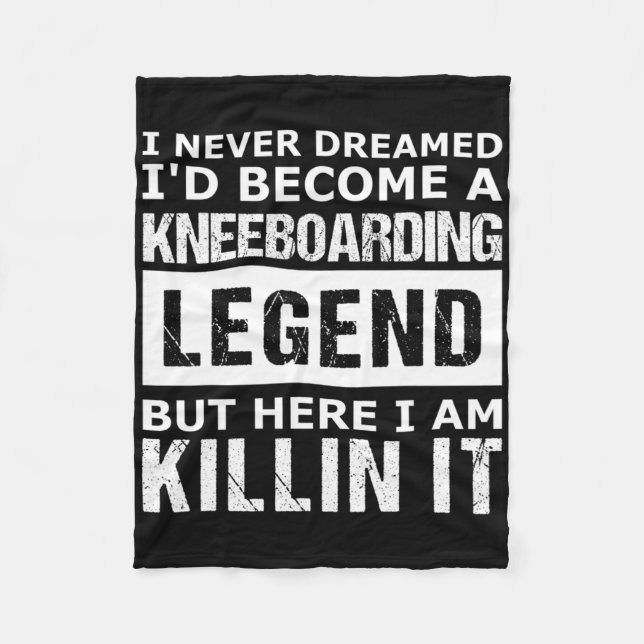 Mens Kneeboarding Funny  Fleece Blanket (Front)