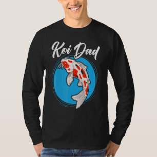 Mens Koi Dad Japanese Koi Carp Nishikigoi Fish Fat T-Shirt