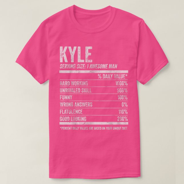 Mens Kyle Nutrition Personalized Name  Funny Name  T-Shirt (Design Front)