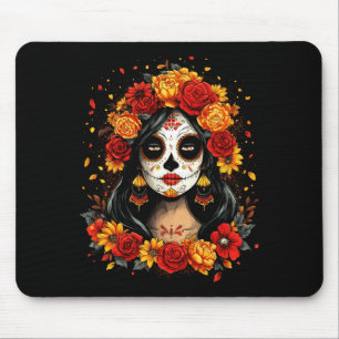 Mens La Catrina Dia De Los Muertos Sugar Skull Mouse Pad