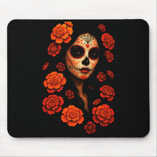Mens La Catrina - Sugar Skull Mexican Art Mouse Pad