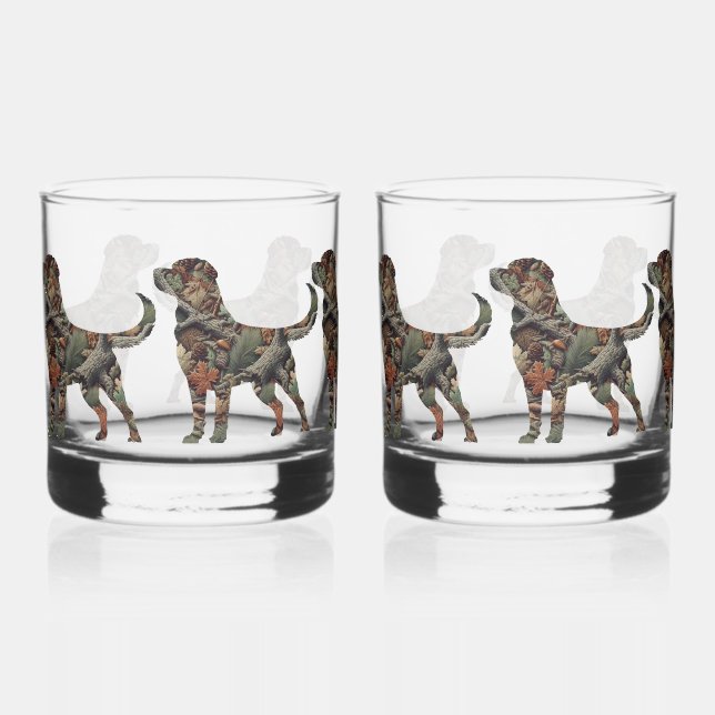 Men's Labrador Keepsake Box Jewellery Box Whiskey Glass (Front)