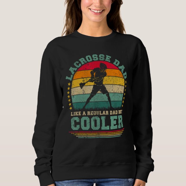 Mens  Lacrosse Dad Like A Regular Dad Lacrosse Fat Sweatshirt (Front)