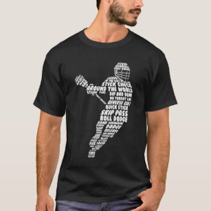 Men's Lacrosse Figure Funny Graphic T-shirt