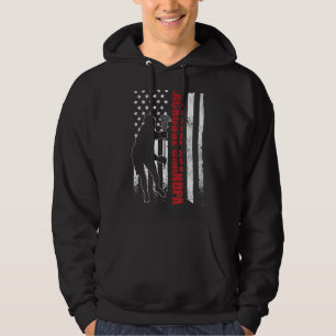 Mens Lacrosse Grandpa American Flag 4th July Lax G Hoodie