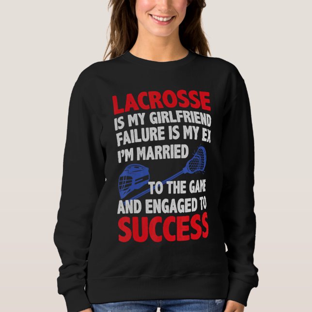 Mens Lacrosse Merch - Cute Awesome Lacrosse Player Sweatshirt (Front)