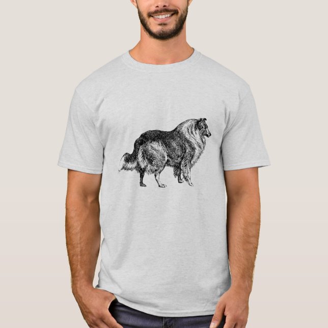 Mens Lassie Collie Dog T-Shirt (Front)