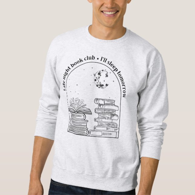 Men's Late Night Book Club Crew Sweatshirt (Front)