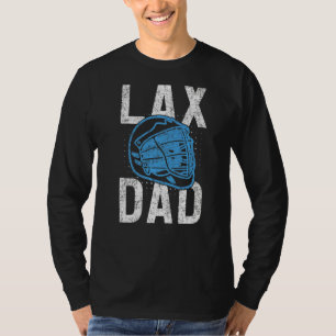 Mens Lax Helmet Lacrosse Player Lax Dad Father's T-Shirt