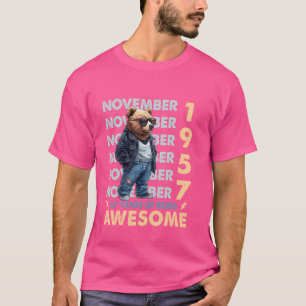 Mens Legend November 1957 67th Birthday Bear 67 Ye T-Shirt