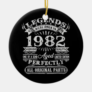 Mens Legends Were Born In 1982 40 Year Old Ceramic Tree Decoration