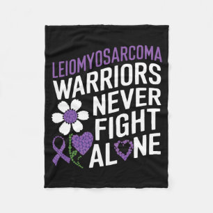 Mens Leiomyosarcoma Cancer Awareness Ribbon Fight Fleece Blanket