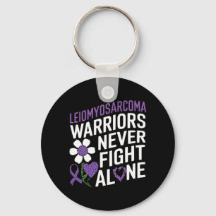 Mens Leiomyosarcoma Cancer Awareness Ribbon Fight Key Ring