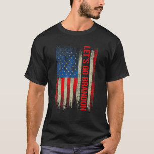 Mens Lets Go Brandon Conservative American Flag T-Shirt