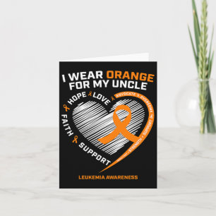 Men's Leukaemia Awareness Gifts Uncle Women Kids L Card