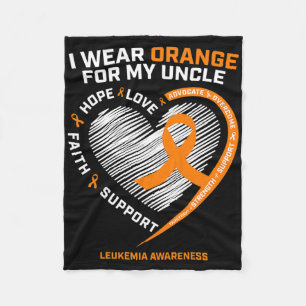 Men's Leukaemia Awareness Gifts Uncle Women Kids L Fleece Blanket