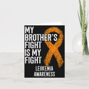 Mens Leukaemia Brothers Fight Is Fight Leukaemia Card