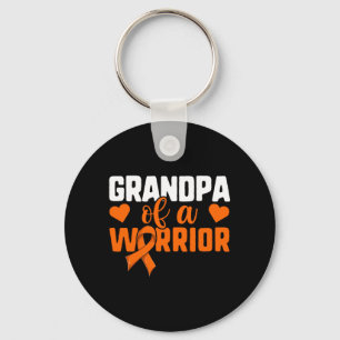 Mens Leukaemia Grandkids Shirt Grandpa Of A Warrio Key Ring