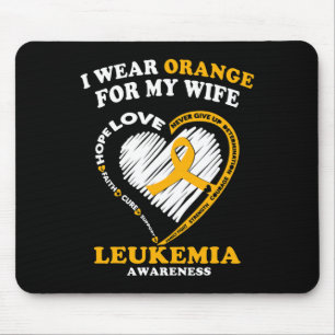 Mens Leukemia Awareness  - I Wear Orange for My Wi Mouse Pad
