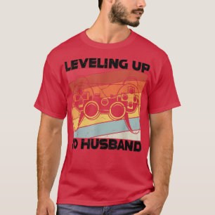 Mens Level Ascended To Husband Gamer Gamer Gaming T-Shirt