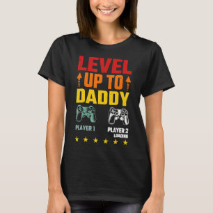 Mens Level Up Daddy Gonna Be Dad Father Gamerlevel T-Shirt