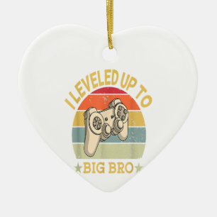 Mens Levelled Up To Big Brother Est 2022 Promoted Ceramic Tree Decoration