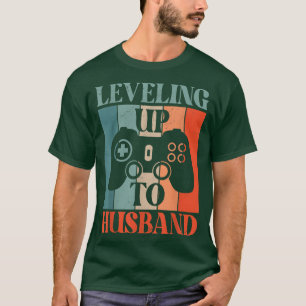 Mens Levelled Up To Husband Funny Promoted to Husb T-Shirt