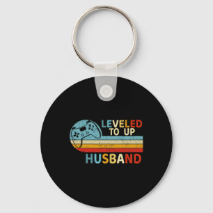 Mens Levelled Up To Husnd Video Gamer Newly Marrie Key Ring