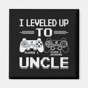 Mens Levelled Up To Uncle Level Unlocked Promoted Magnet